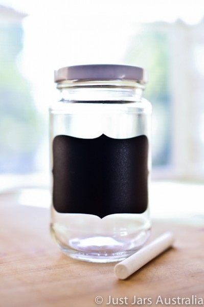 DIY 375ml chalkboard jars (with lids)